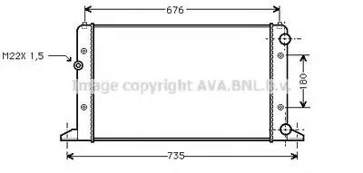 Радиатор, охлаждение двигателя AVA QUALITY COOLING купить