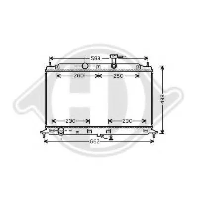 Радиатор, охлаждение двигателя DIEDERICHS купить