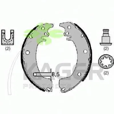 Комплект тормозных колодок KAGER купить