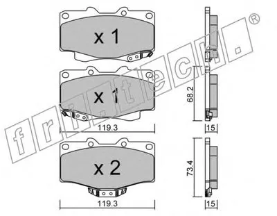 Комплект тормозных колодок, дисковый тормоз fri.tech. купить