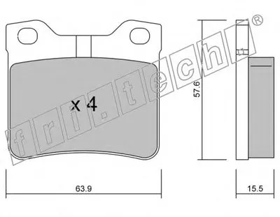 Комплект тормозных колодок, дисковый тормоз fri.tech. купить