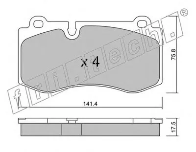 Комплект тормозных колодок, дисковый тормоз fri.tech. купить