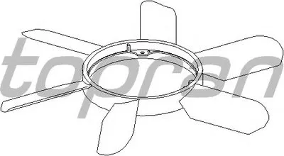 Крыльчатка вентилятора, охлаждение двигателя TOPRAN купить