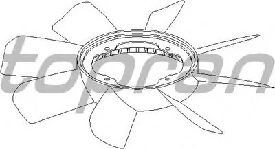 Крыльчатка вентилятора, охлаждение двигателя TOPRAN купить