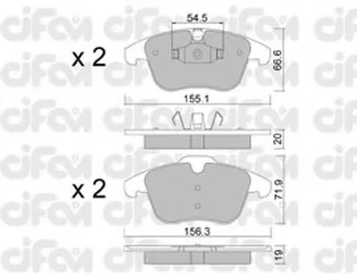 Комплект тормозных колодок, дисковый тормоз CIFAM купить