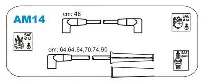 Комплект проводов зажигания JANMOR купить
