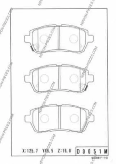Комплект тормозных колодок, дисковый тормоз NPS купить