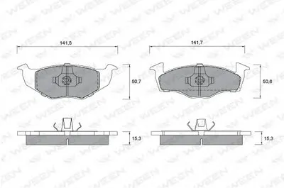 Комплект тормозных колодок, дисковый тормоз WEEN купить