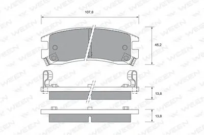 Комплект тормозных колодок, дисковый тормоз WEEN купить