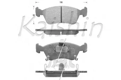 Комплект тормозных колодок, дисковый тормоз KAISHIN купить