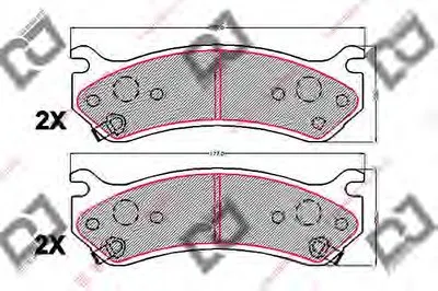 Комплект тормозных колодок, дисковый тормоз DJ PARTS купить