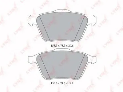 Комплект тормозных колодок, дисковый тормоз LYNXauto купить