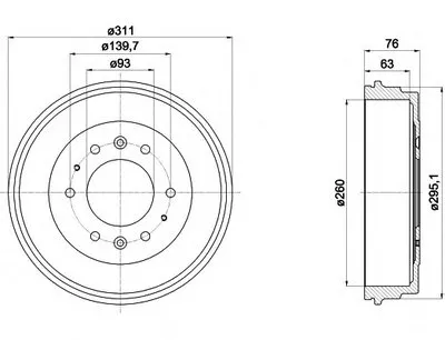 Тормозной барабан HELLA PAGID купить