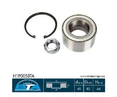 Комплект подшипника ступицы колеса BTA купить