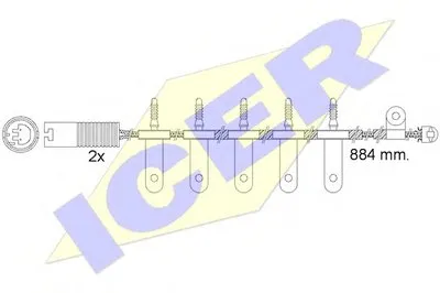 Сигнализатор, износ тормозных колодок ICER купить
