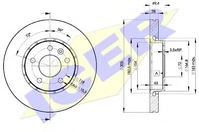 Тормозной диск ICER купить