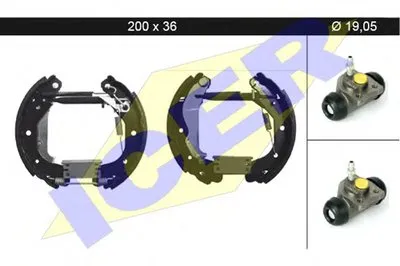 Комплект тормозных колодок ICER купить