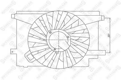 Вентилятор, охлаждение двигателя STELLOX купить