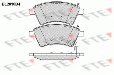 Комплект тормозных колодок, дисковый тормоз FTE купить