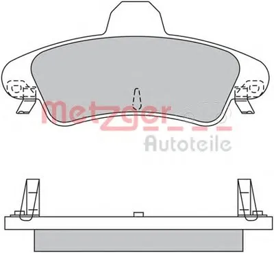 Комплект тормозных колодок, дисковый тормоз METZGER купить