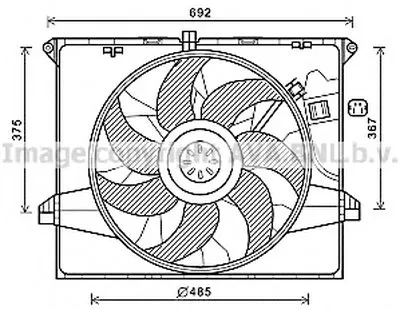 Вентилятор, охлаждение двигателя AVA QUALITY COOLING купить