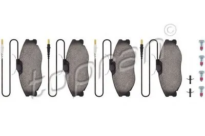 Комплект тормозных колодок, дисковый тормоз TOPRAN купить