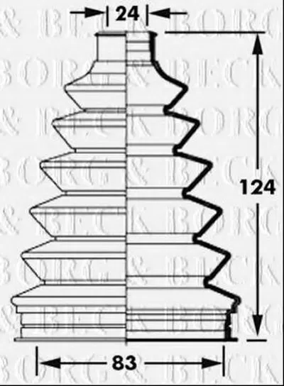 Пыльник, приводной вал BORG & BECK купить