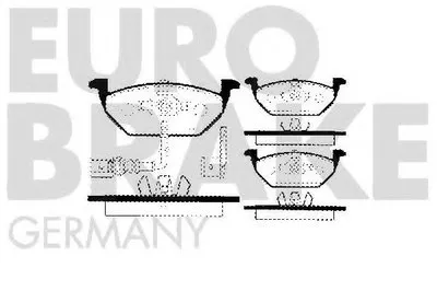 Комплект тормозных колодок, дисковый тормоз EUROBRAKE купить