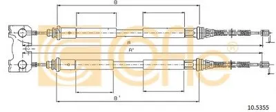 Трос, стояночная тормозная система COFLE купить