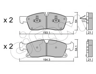 Комплект тормозных колодок, дисковый тормоз CIFAM купить