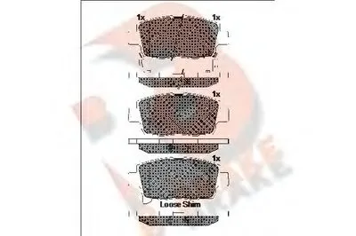 Комплект тормозных колодок, дисковый тормоз R BRAKE купить