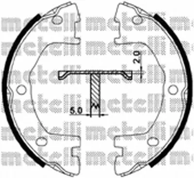Комплект тормозных колодок, стояночная тормозная система METELLI купить