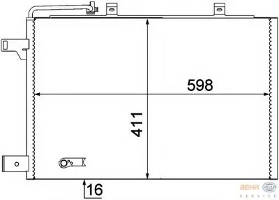 Конденсатор, кондиционер BEHR HELLA SERVICE Version ALTERNATIVE BEHR HELLA SERVICE купить