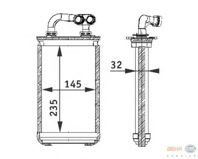Теплообменник, отопление салона BEHR HELLA SERVICE HELLA купить