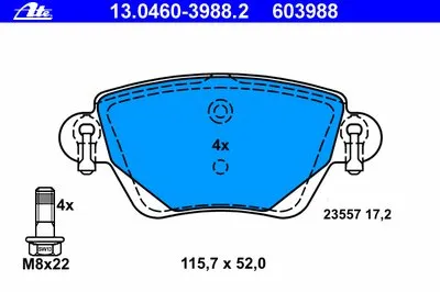 Комплект тормозных колодок, дисковый тормоз ATE купить