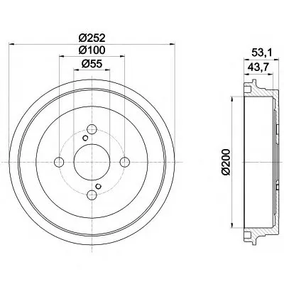 Тормозной барабан HELLA PAGID купить