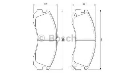 Комплект тормозных колодок, дисковый тормоз BOSCH купить