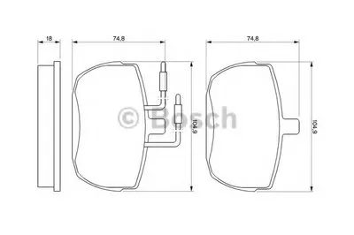Комплект тормозных колодок, дисковый тормоз BOSCH купить