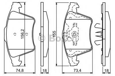 Комплект тормозных колодок, дисковый тормоз BOSCH купить