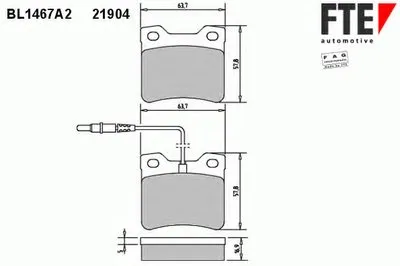 Комплект тормозных колодок, дисковый тормоз FTE купить