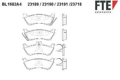 Комплект тормозных колодок, дисковый тормоз FTE купить