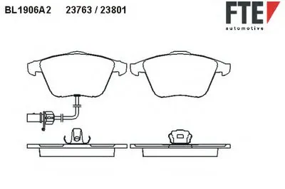 Комплект тормозных колодок, дисковый тормоз FTE купить