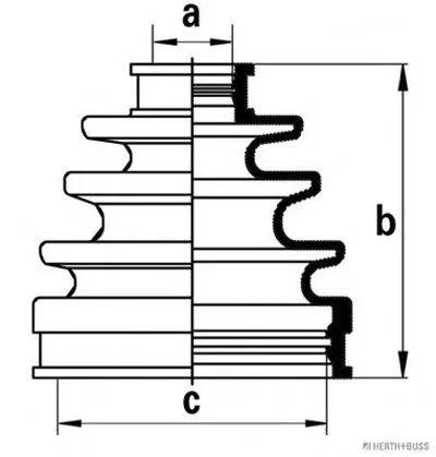 Комплект пылника, приводной вал HERTH+BUSS JAKOPARTS купить