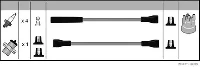 Комплект проводов зажигания HERTH+BUSS JAKOPARTS купить