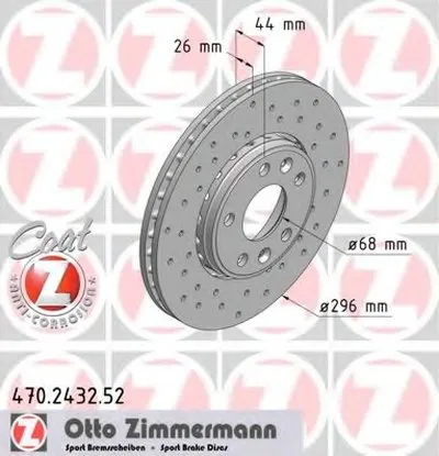 Тормозной диск SPORT BRAKE DISC COAT Z ZIMMERMANN купить