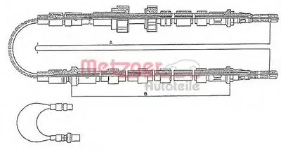 Трос, стояночная тормозная система COFLE METZGER купить