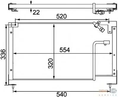 Конденсатор, кондиционер BEHR HELLA SERVICE купить