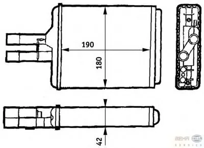 Теплообменник, отопление салона BEHR HELLA SERVICE купить