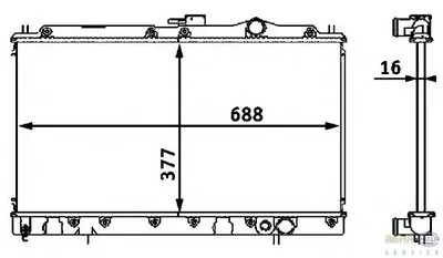 Радиатор, охлаждение двигателя BEHR HELLA SERVICE купить