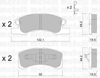 Комплект тормозных колодок, дисковый тормоз METELLI купить